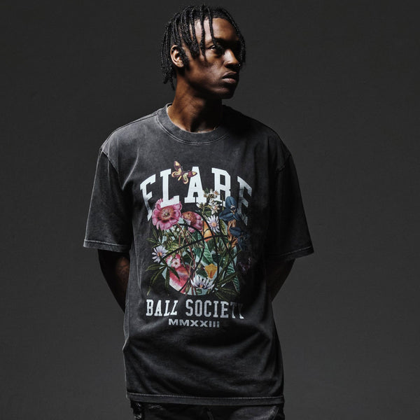 Ball Society T Shirt Washed Black