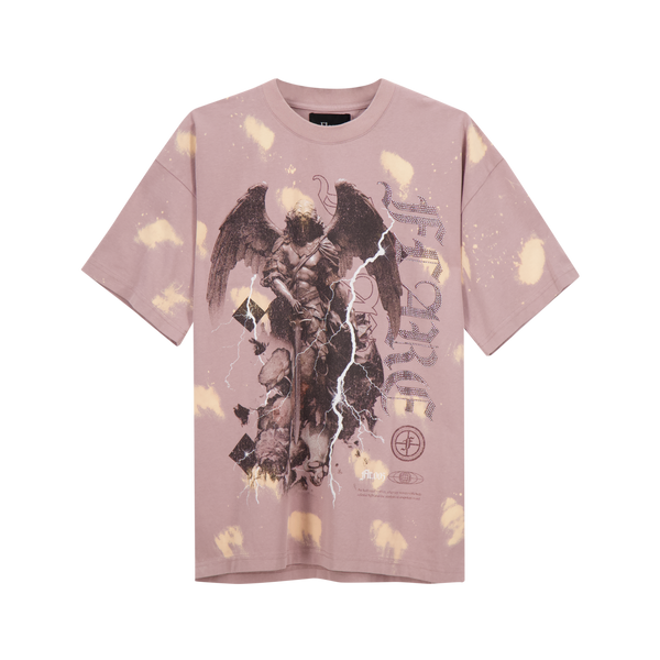 Devine Watcher T Shirt Dusty Pink Tie Dye