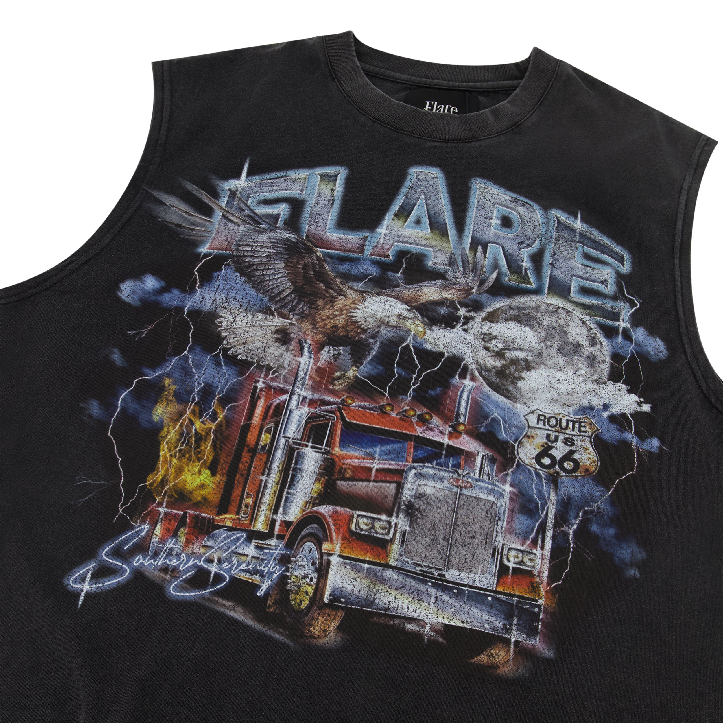 Long Haul Muscle Tee Black