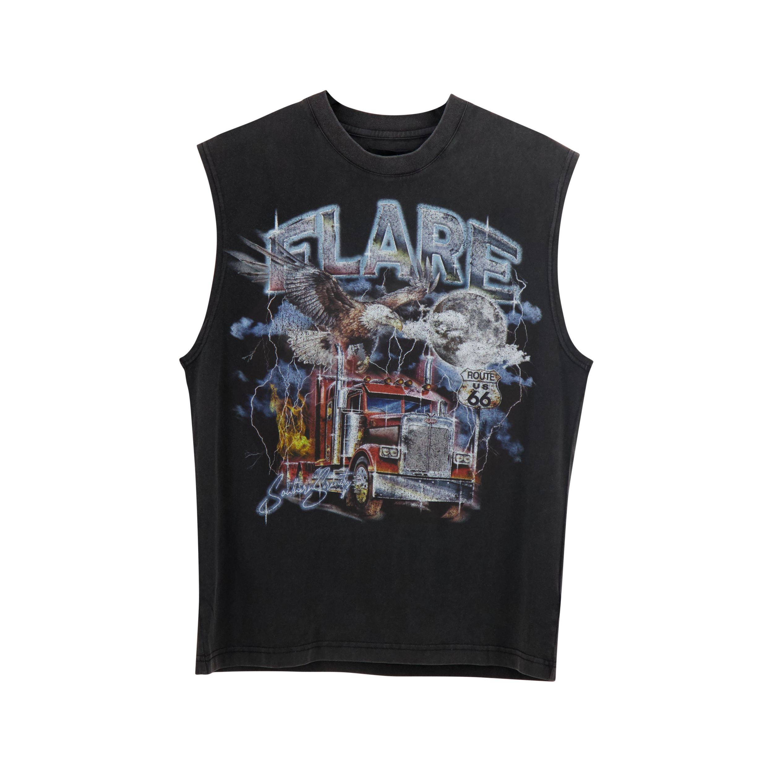 Long Haul Muscle Tee Black