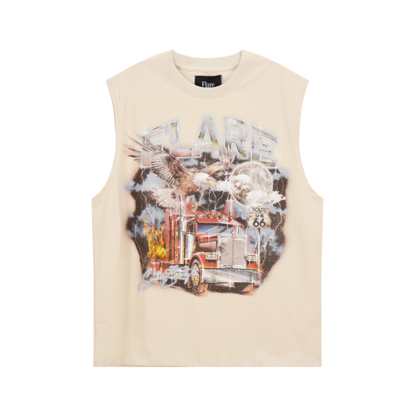 Long Haul Muscle Tee Cement