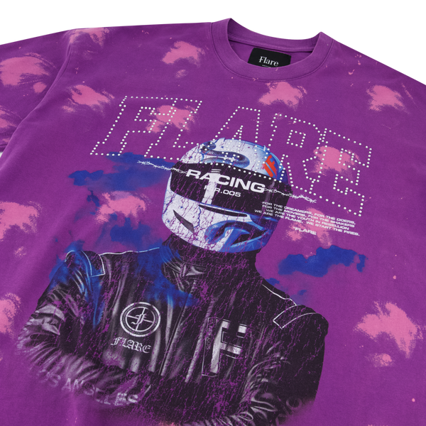 Podium T Shirt Dark Purple Tie Dye