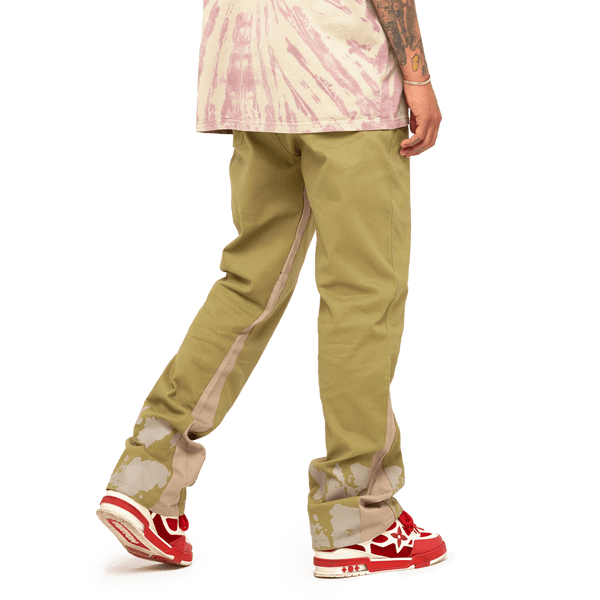 Spiral Flare Chinos Olive Tan