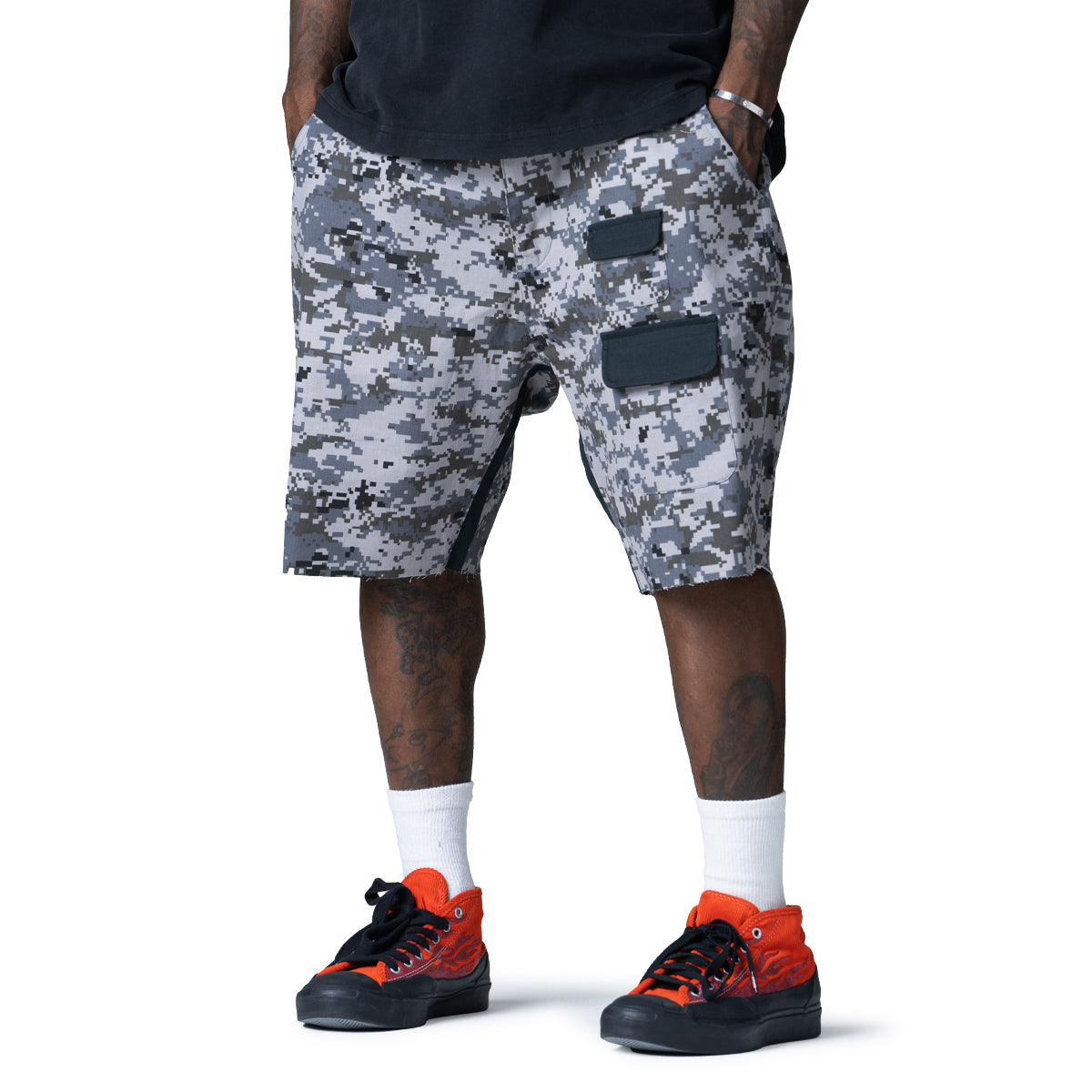 Washed Camo Twill Shorts Digi