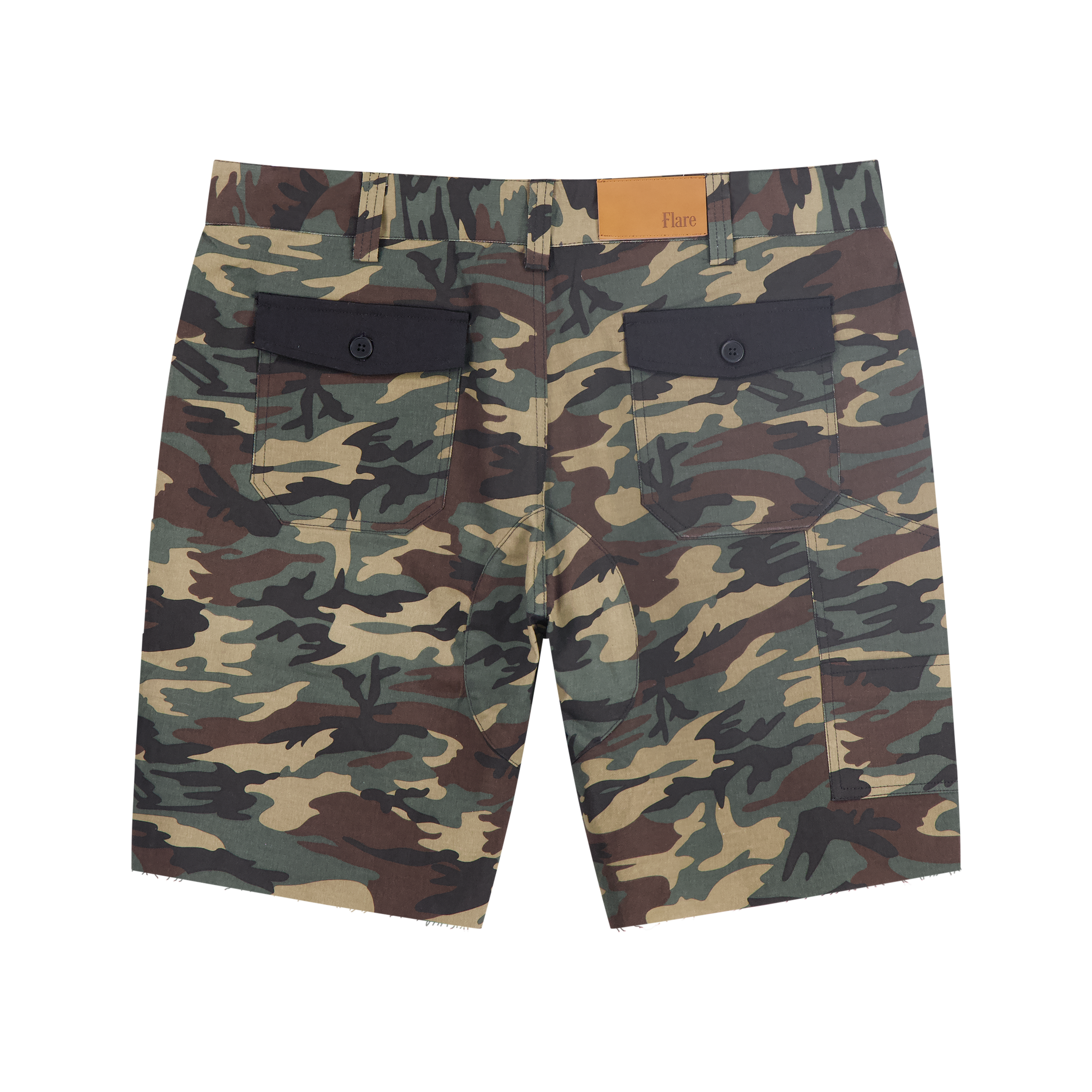 Washed Camo Twill Shorts Woodland