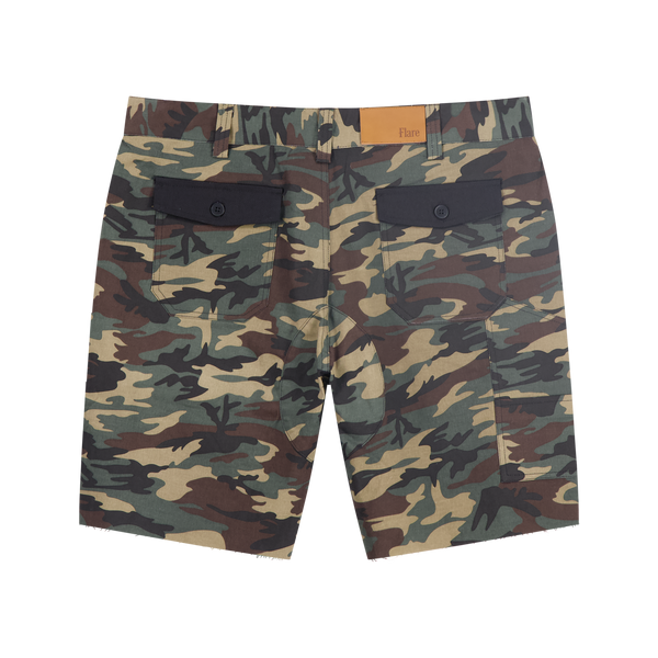 Washed Camo Twill Shorts Woodland