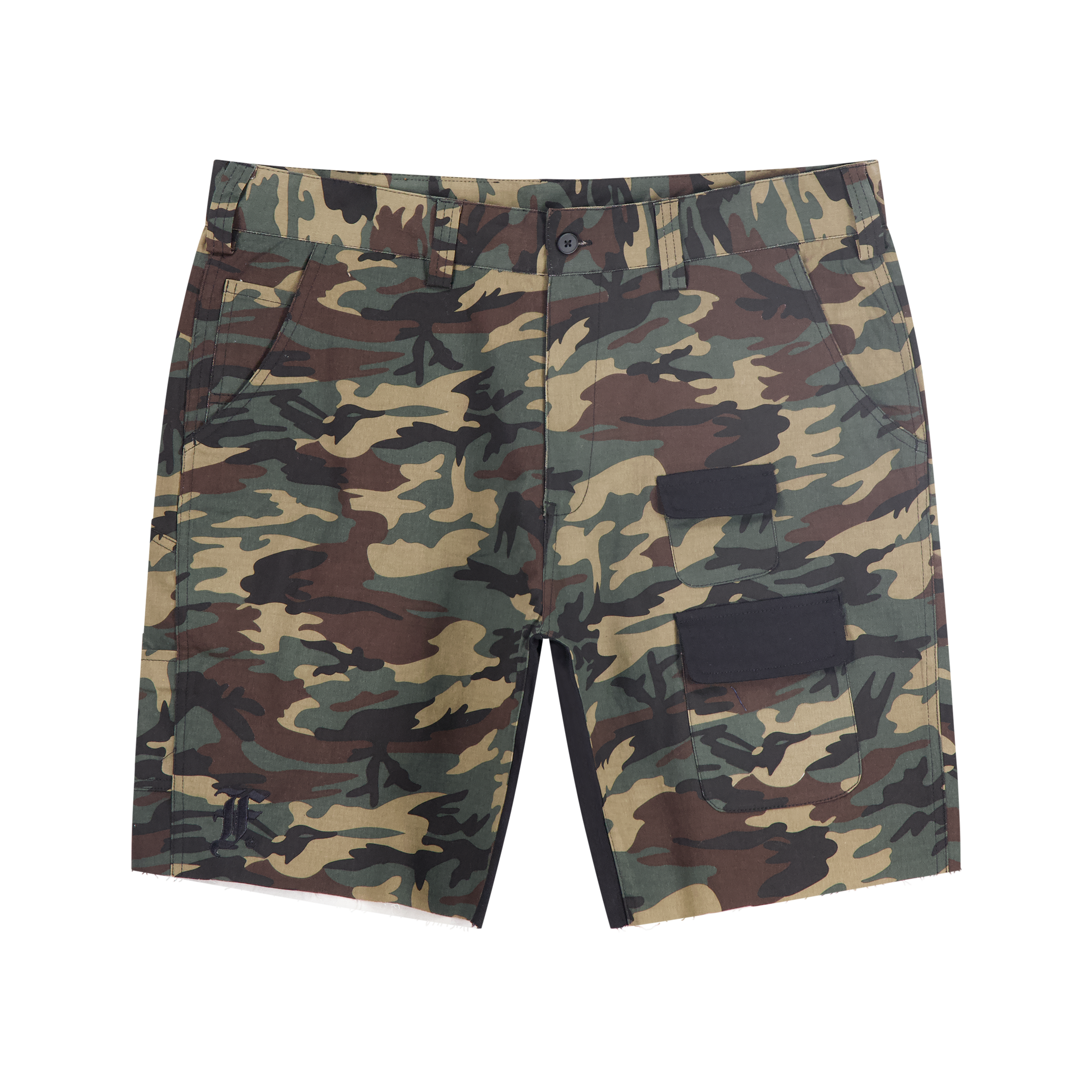 Washed Camo Twill Shorts Woodland