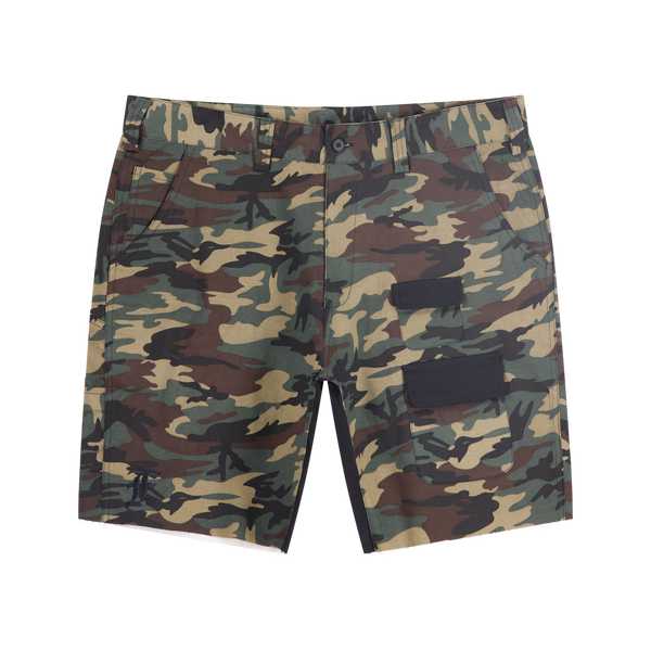 Washed Camo Twill Shorts Woodland