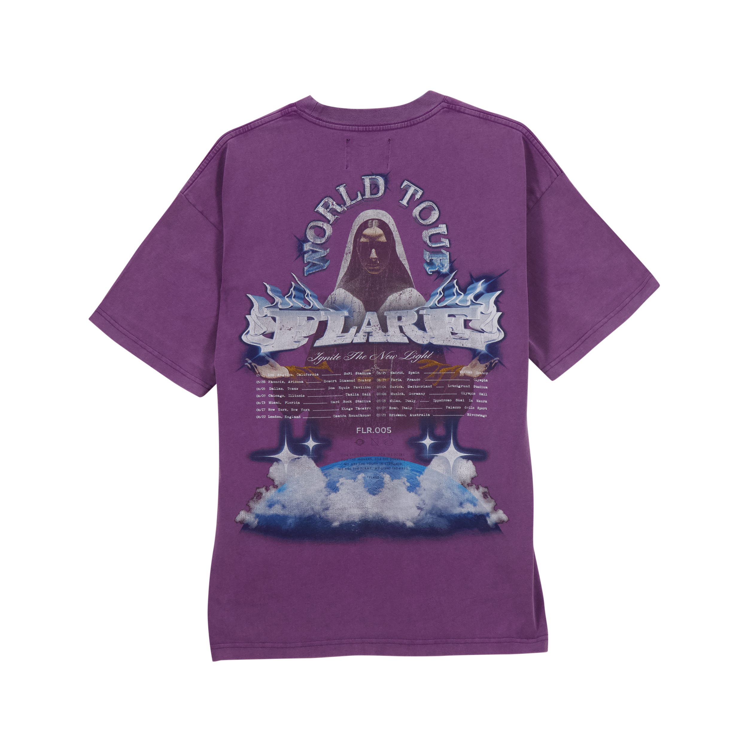 World Tour T Shirt Washed Lilac