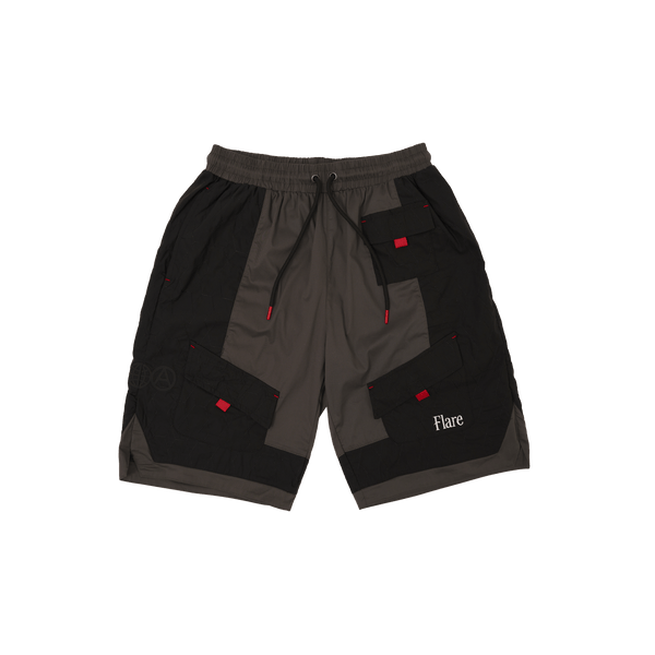 Quilted Nylon Short Black Charcoal