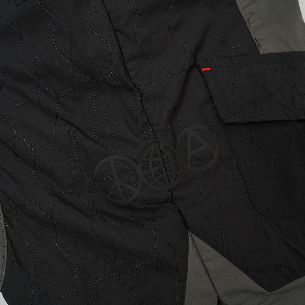 Quilted Nylon Short Black Charcoal