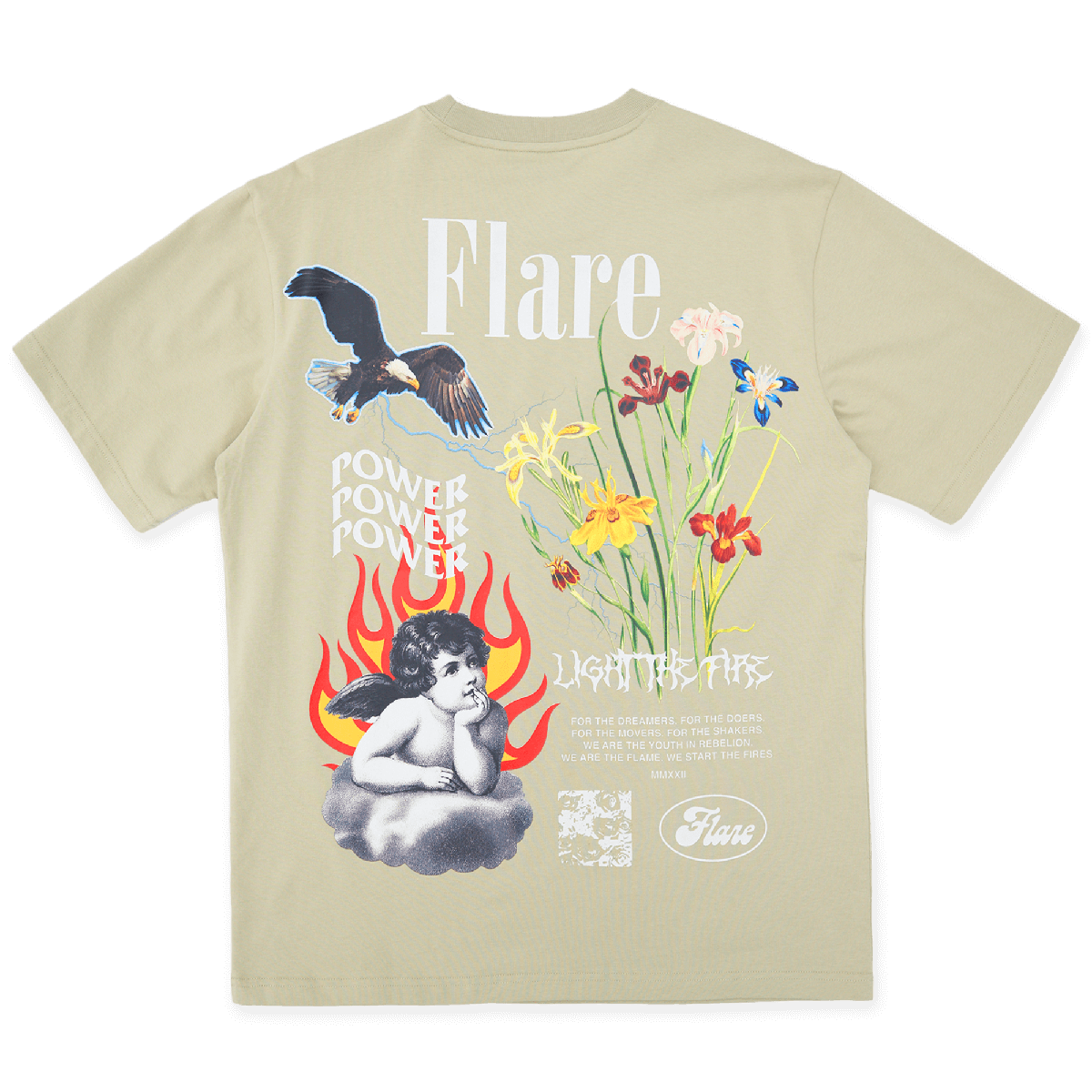 Light The Fire T Shirt Cream