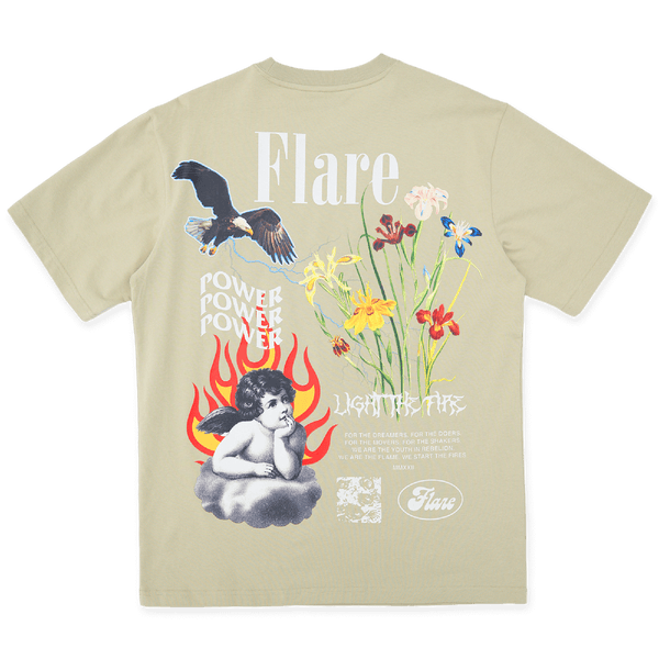 Light The Fire T Shirt Cream