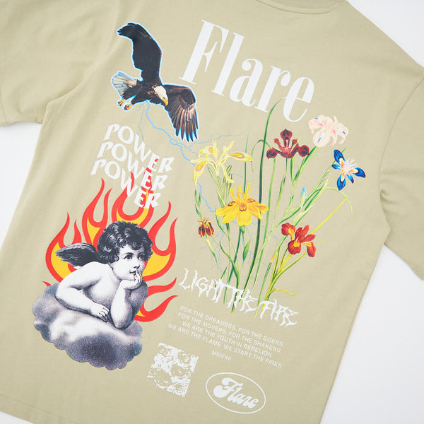 Light The Fire T Shirt Cream