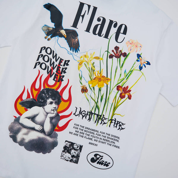 Light The Fire T Shirt White