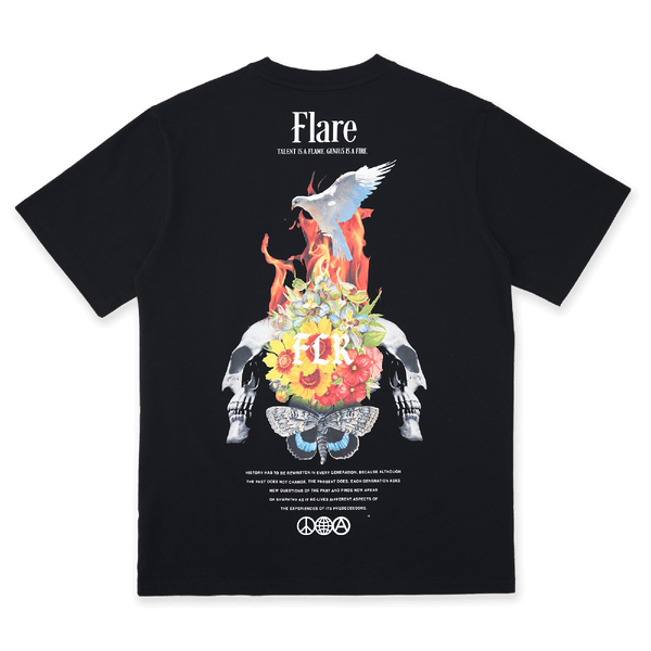 Moth To The Flame T Shirt Black