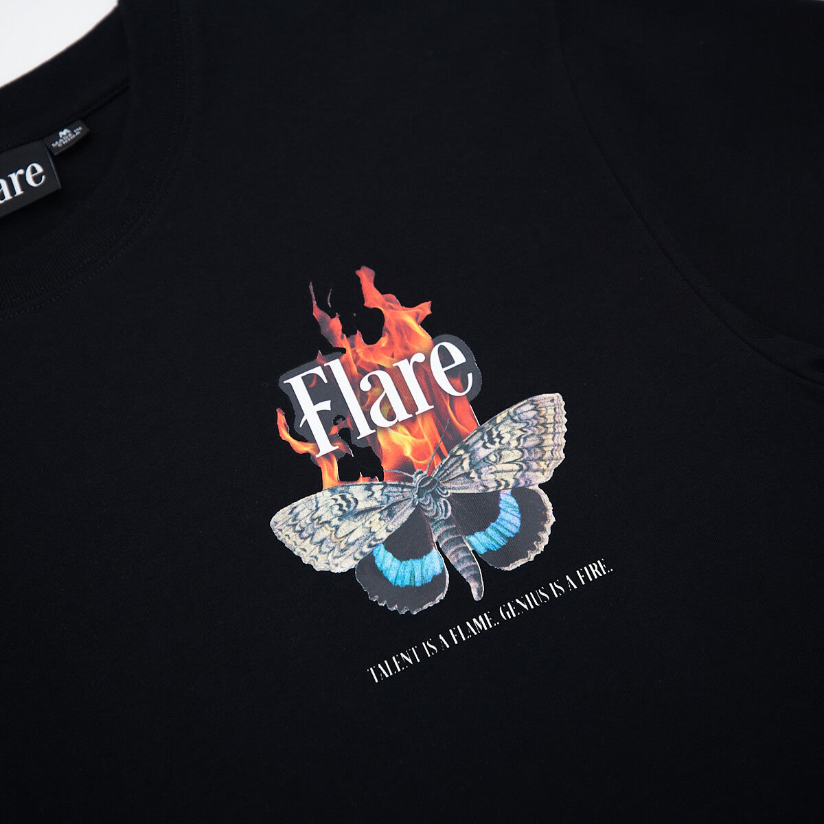 Moth To The Flame T Shirt Black