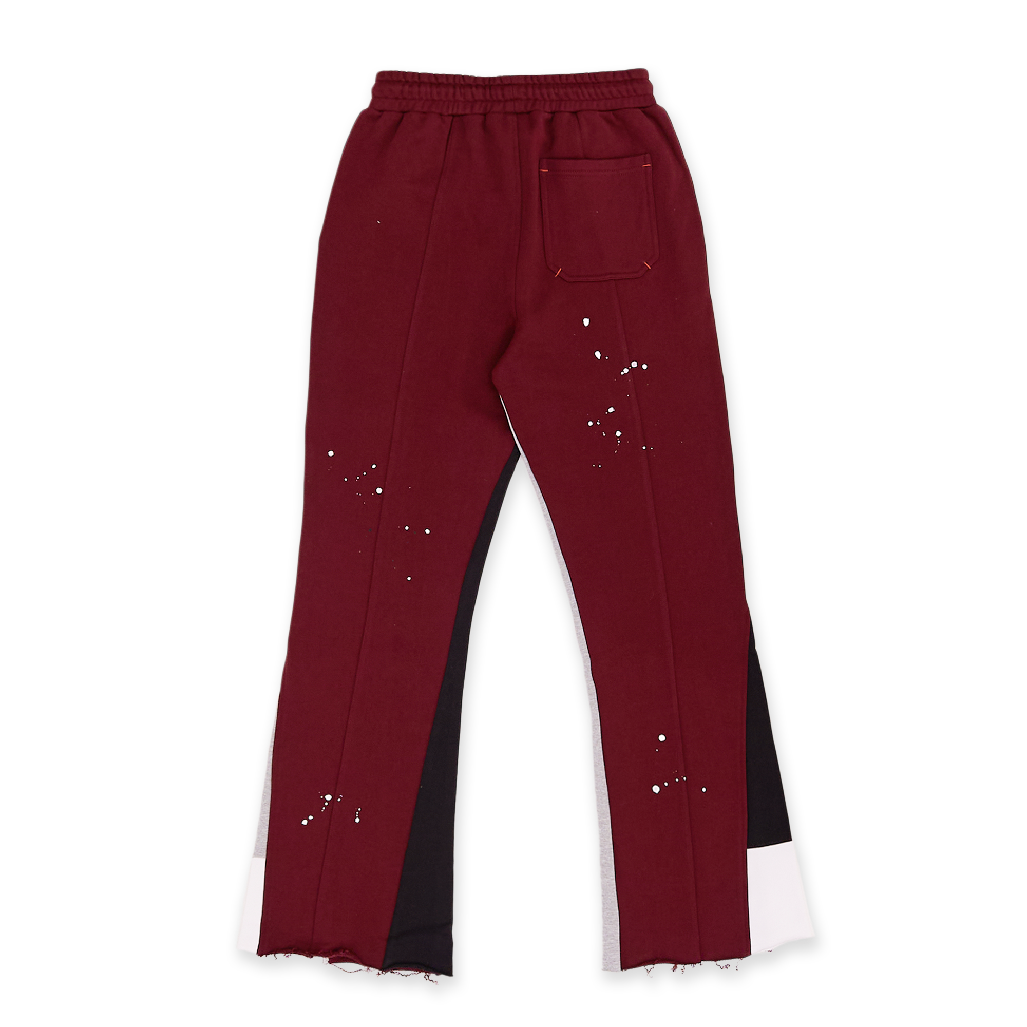 Oops Paint Flare Sweatpants Burgundy