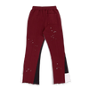 Oops Paint Flare Sweatpants Burgundy