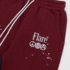 Oops Paint Flare Sweatpants Burgundy