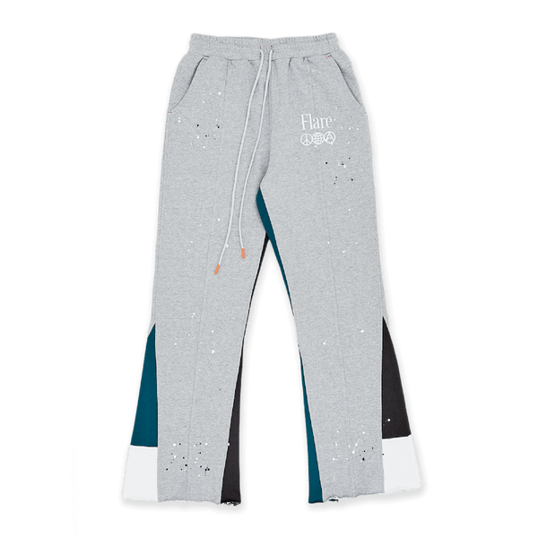 Oops Paint Flare Sweatpants Grey