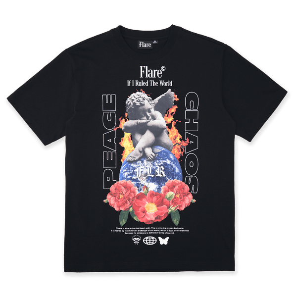 Peace And Chaos T Shirt Black