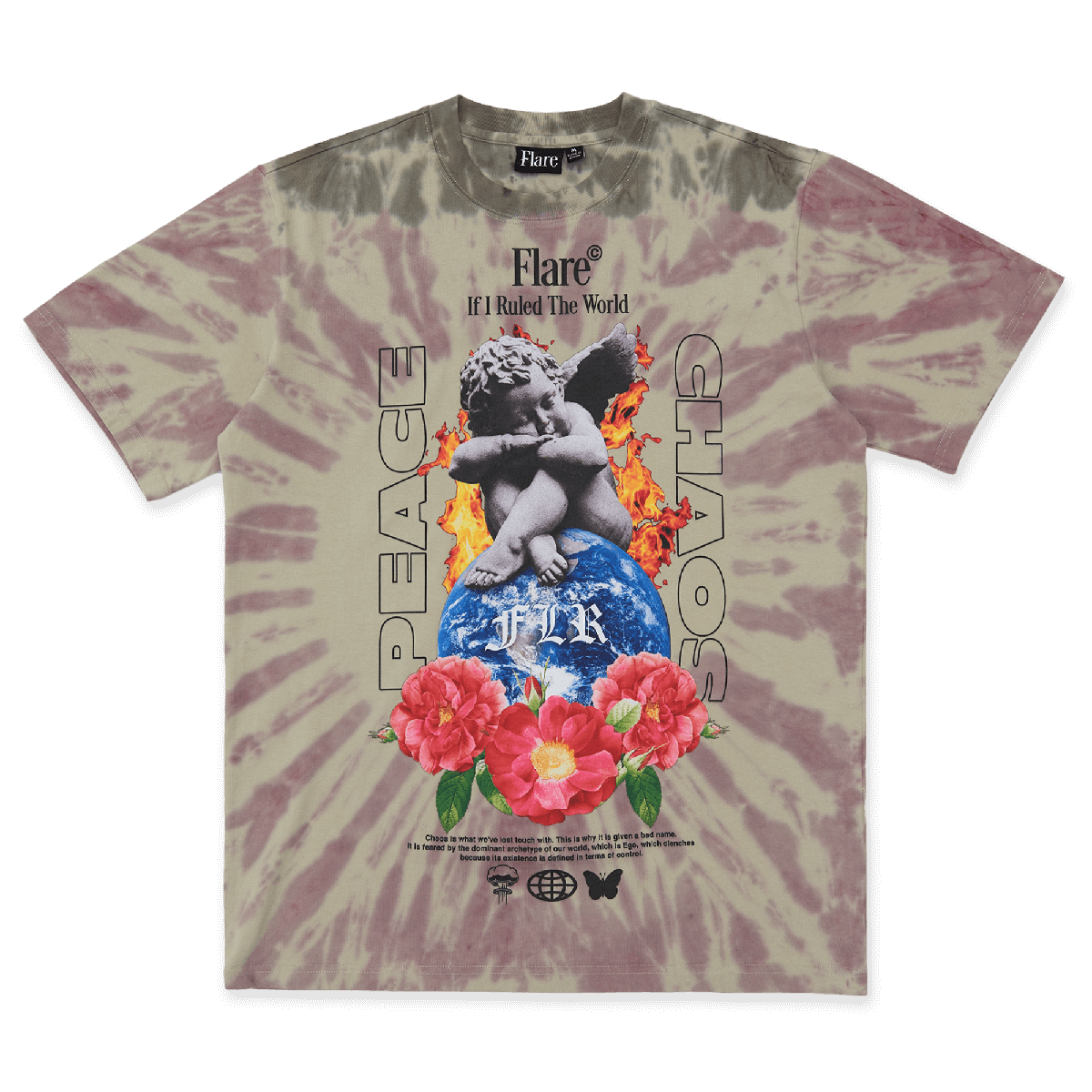 Peace And Chaos T Shirt Tie Dye