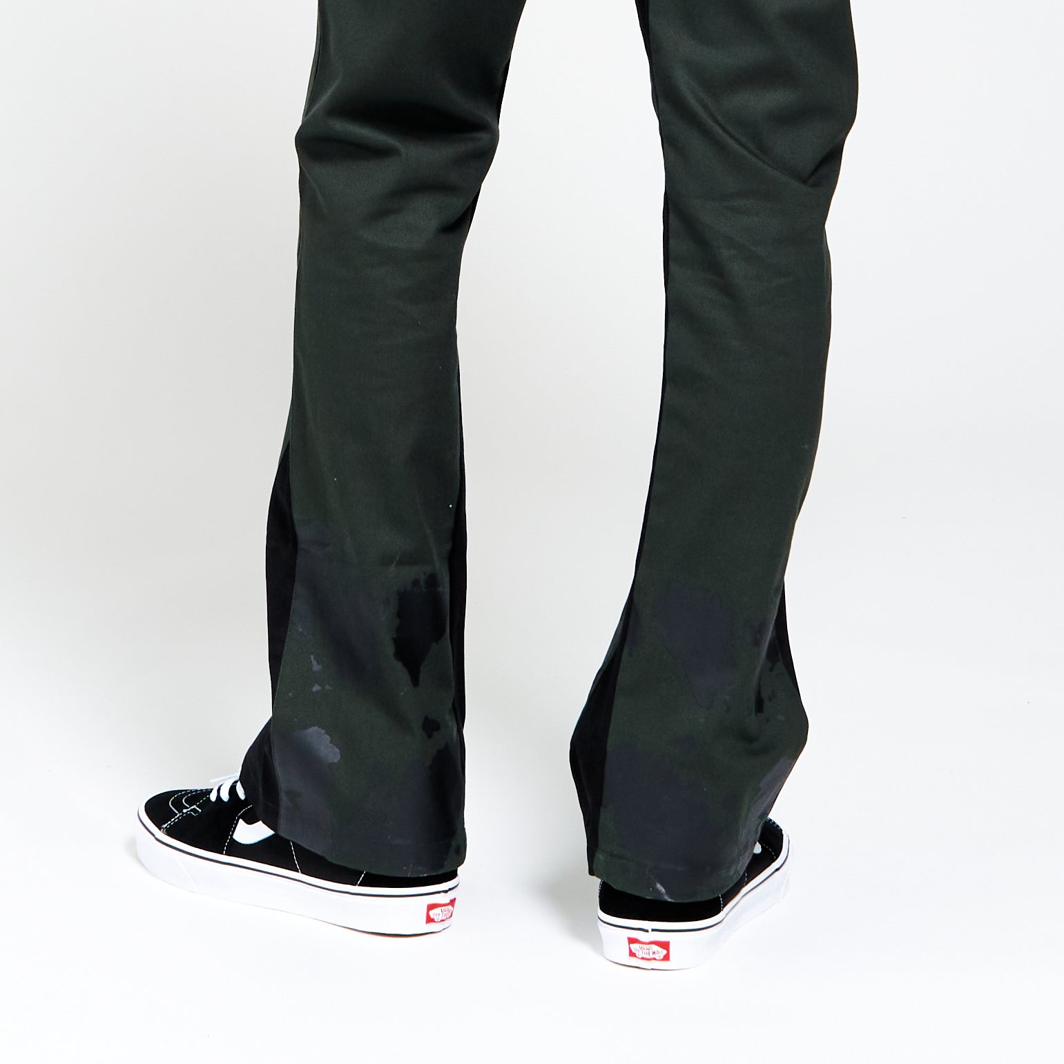 Spiral Flare Chinos Green Black