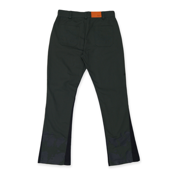 Spiral Flare Chinos Green Black