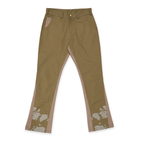 Spiral Flare Chinos Olive Tan