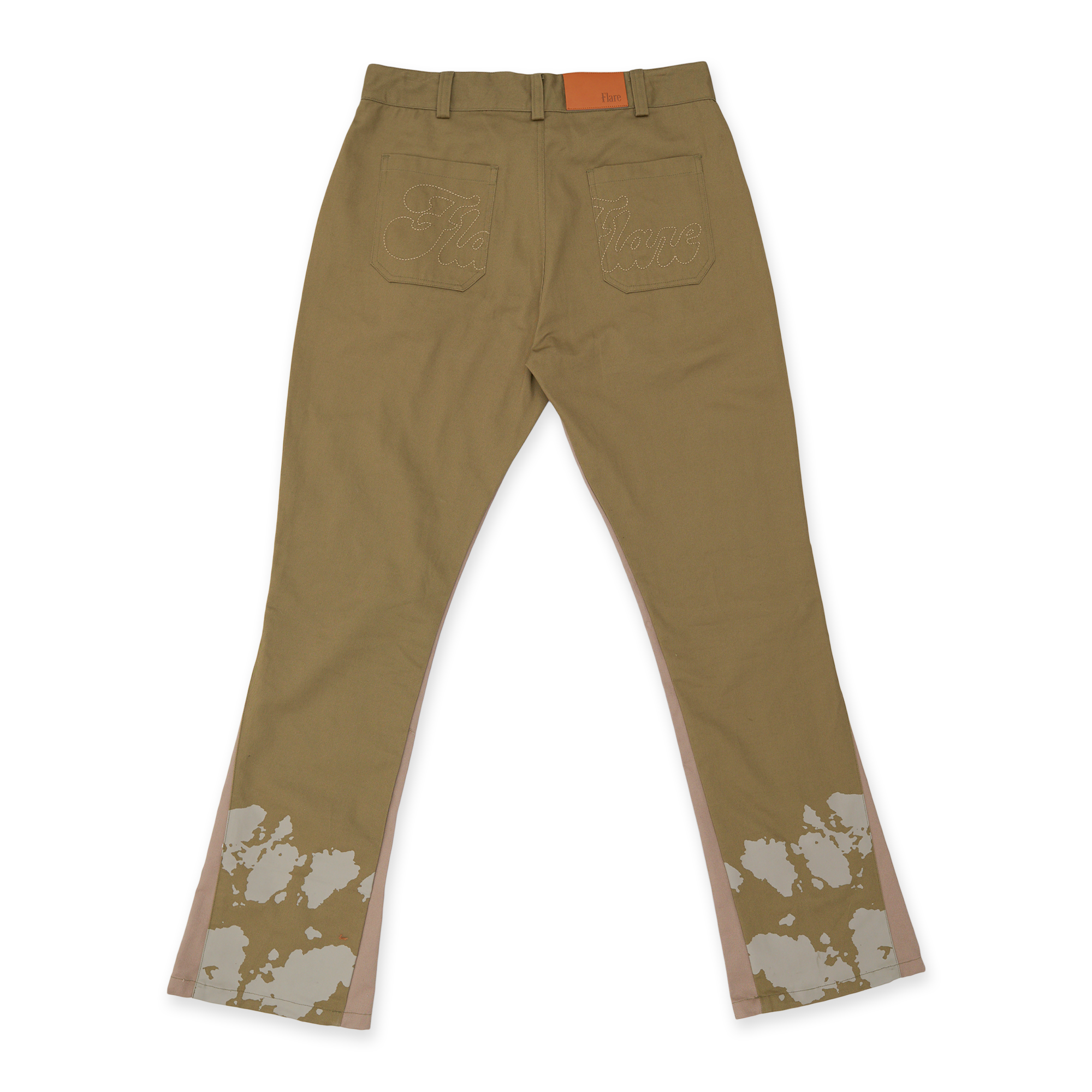 Spiral Flare Chinos Olive Tan