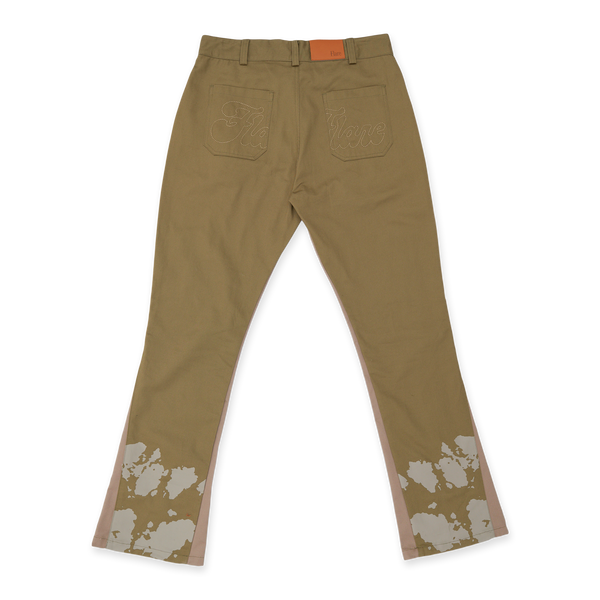 Spiral Flare Chinos Olive Tan