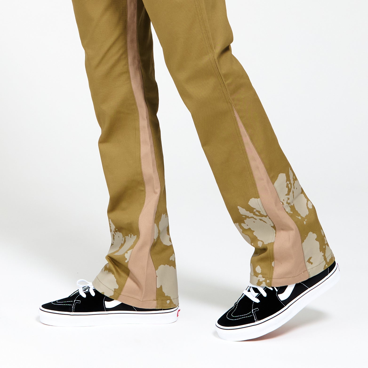 Spiral Flare Chinos Olive Tan