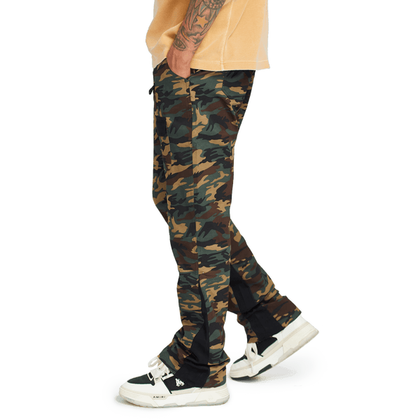 Washed Camo Flare Twill Pants Woodland